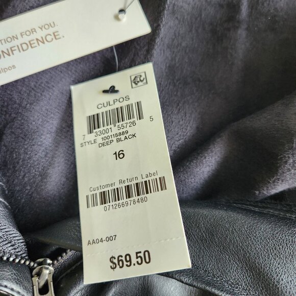 I.N.C. International Concepts INC Womens Black Faux Leather Shorts Size: 16 - Picture 9 of 10